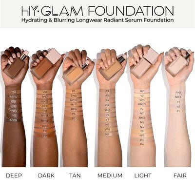 HY-GLAM&trade; FOUNDATION HYDRATING & BLURRING LONGWEAR RADIANT SERUM FOUNDATION (BASE DE MAQUILLAJE H&Iacute;BRIDA)